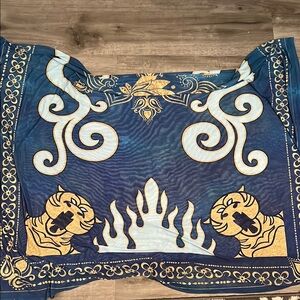 Blue and Gold Decorative Aladdin Disney themed swim cover up